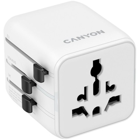 CANYON Adapter Podróżny OnTour One EU/UK/US/AUS Biały