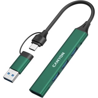 CANYON HUB DS-02 4 w 1 USB-A/C Zielony