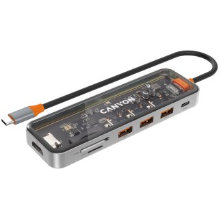 CANYON HUB DS-13 7 w 1 4k USB-C Transparentny