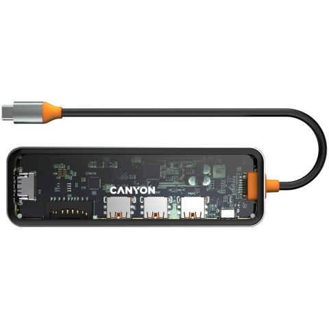 CANYON HUB DS-13 7 w 1 4k USB-C Transparentny