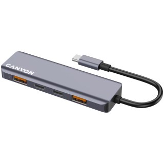 CANYON HUB DS-18 5 w 1 USB-C Szary