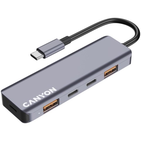 CANYON HUB DS-18 5 w 1 USB-C Szary