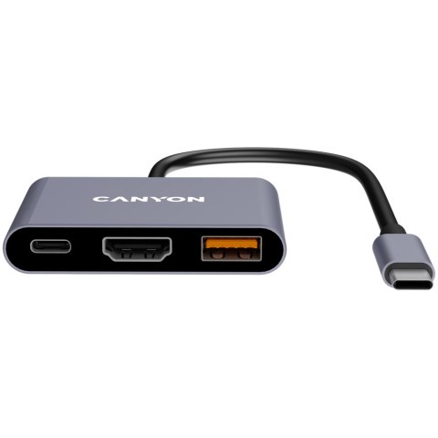 CANYON HUB DS-4 3 w 1 USB-C Szary