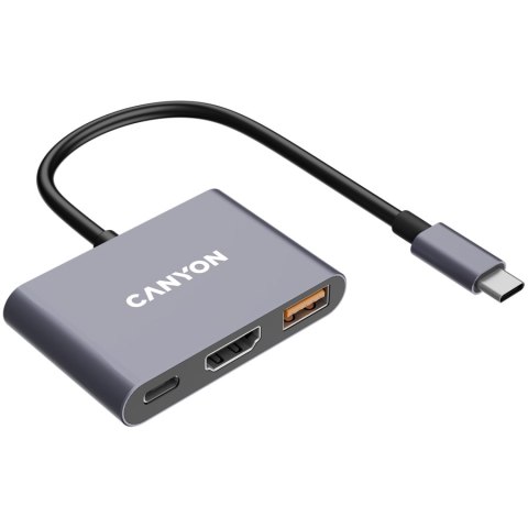 CANYON HUB DS-4 3 w 1 USB-C Szary