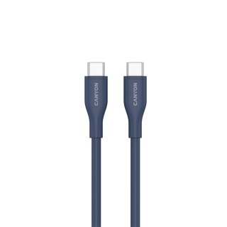 CANYON Kabel CC60SC10 C-C 60W 1m Silikonowy Granatowy