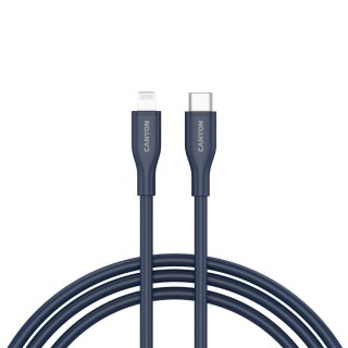 CANYON Kabel CLNM60 C-L 60W MFI 1m Silikonowy Niebieski
