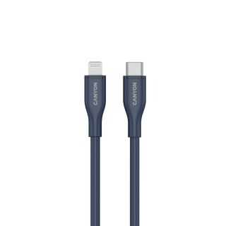 CANYON Kabel CLNM60 C-L 60W MFI 1m Silikonowy Niebieski
