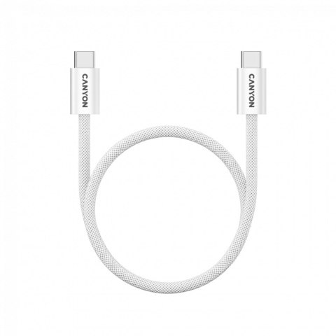 CANYON Kabel OnWire 60MG C-C 60W Magnes w oplocie 1m Biały