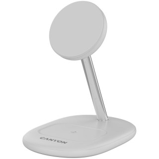 CANYON Ładowarka bezprz. WCS-205 15W Qi2 2w1 Bez adaptera Biała
