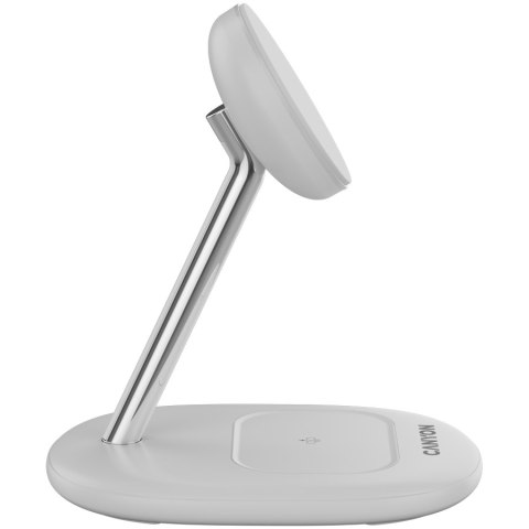 CANYON Ładowarka bezprz. WCS-205 15W Qi2 2w1 Bez adaptera Biała