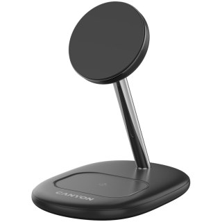 CANYON Ładowarka bezprz. WCS-205 15W Qi2 2w1 Bez adaptera Czarna