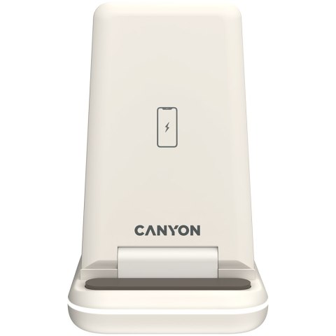 CANYON Ładowarka bezprzewodowa WS-304 15W 3w1 Cosmic Latte