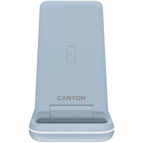 CANYON Ładowarka bezprzewodowa WS-304 15W 3w1 Niebieska