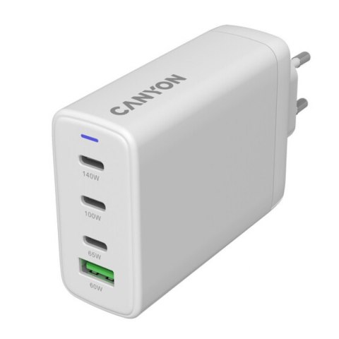 CANYON Ładowarka sieciowa CU140ACC GaN 150W 3xPD 1xQC EU Biała