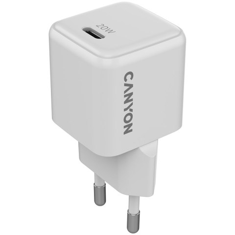 CANYON Ładowarka sieciowa CU20C GaN 20W 1xPD EU Biała