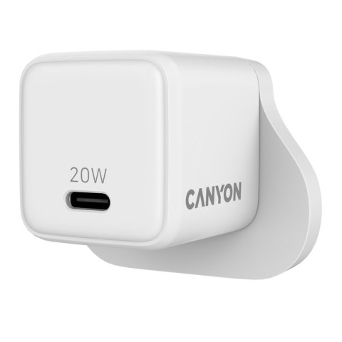 CANYON Ładowarka sieciowa CU20C GaN 20W 1xPD UK Biała
