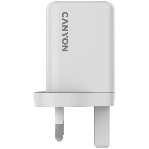CANYON Ładowarka sieciowa CU45AC GaN 45W 1xPD 1xQC UK Biała
