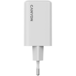 CANYON Ładowarka sieciowa CU65ACC GaN 65W 2xPD 1xQC EU Biała