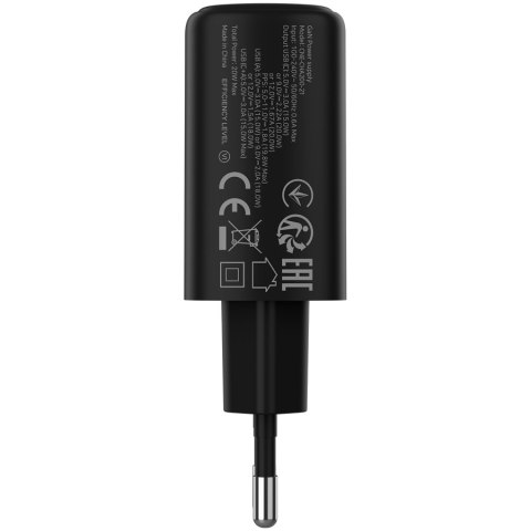 CANYON Ładowarka sieciowa OnCharge 200 20W 1xPD 1xQC EU Czarna