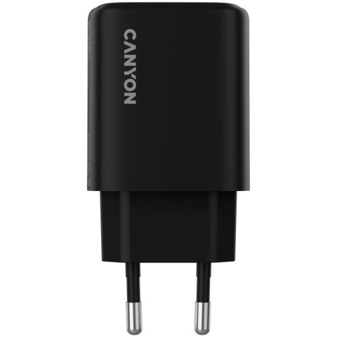 CANYON Ładowarka sieciowa OnCharge 250 25W 1xPD 1xQC EU Czarna