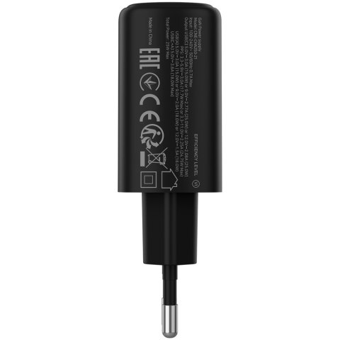 CANYON Ładowarka sieciowa OnCharge 250 25W 1xPD 1xQC EU Czarna