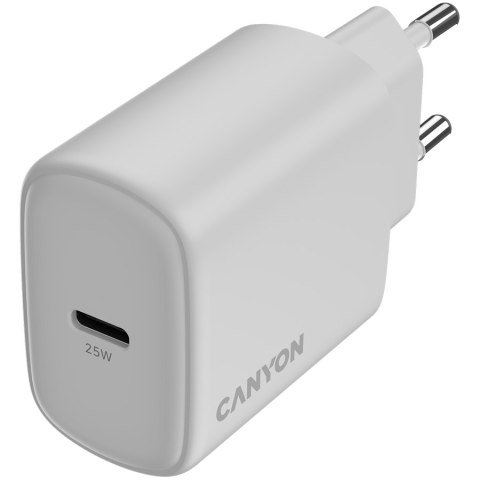 CANYON Ładowarka sieciowa OnCharge 250 25W 1xPD EU Biała