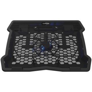 CANYON Podstawka chłodząca NS02 Wentylator 2USB LED Czarna