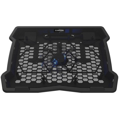 CANYON Podstawka chłodząca NS02 Wentylator 2USB LED Czarna