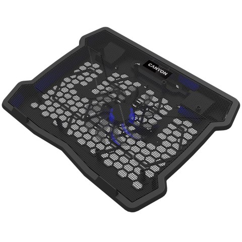 CANYON Podstawka chłodząca NS02 Wentylator 2USB LED Czarna