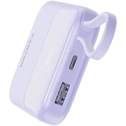 CANYON Power Bank OnPower 101 z kablem 10000 mAh PD22.5W Fiolet