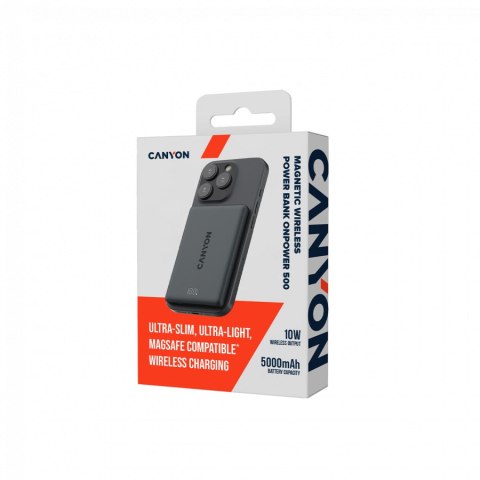 CANYON Powerbank OnPower 500 PD20W 5000mAh Czarny