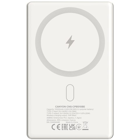 CANYON Powerbank OnPower 510 slim MagSafe 10000 mAh PD20W