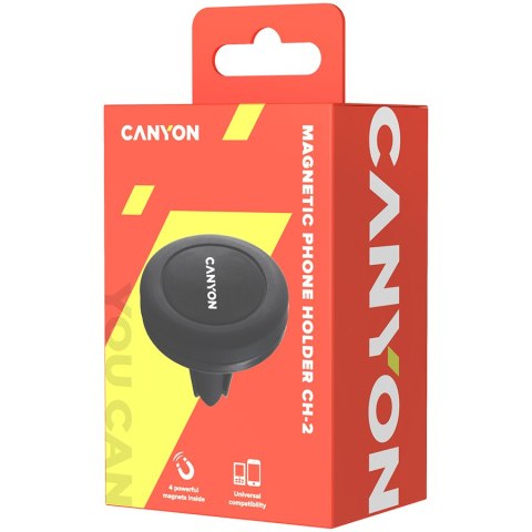 CANYON Uchywyt na telefon CH-2 Vent Magnetyczny Czarny