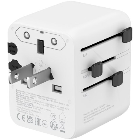 CANYON Adapter Podróżny OnTour 20W EU/UK/US/AUS Biały