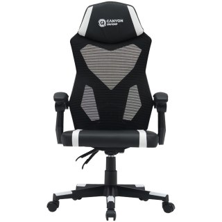 CANYON Fotel Gamingowy Flow MCH01 Mesh Czarno - Biały