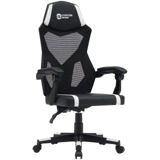 CANYON Fotel Gamingowy Flow MCH01 Mesh Czarno - Biały