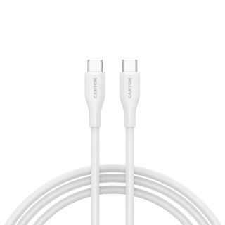 CANYON Kabel CC60SC10 C-C 60W 1m Silikonowy Biały