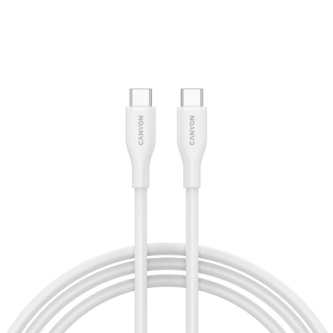 CANYON Kabel CC60SC10 C-C 60W 1m Silikonowy Biały