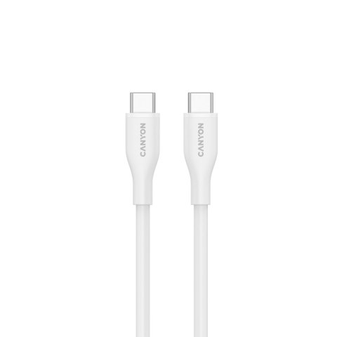 CANYON Kabel CC60SC10 C-C 60W 1m Silikonowy Biały