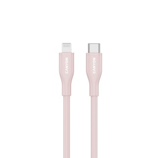 CANYON Kabel CLNM60 C-L 60W MFI 1m Silikonowy Różowy