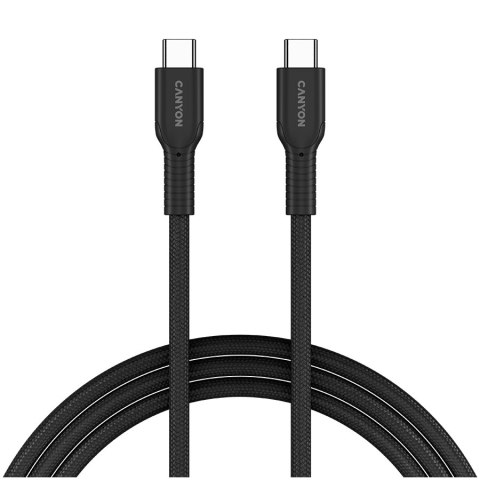 CANYON Kabel OnWire 60CL C-C 60W w oplocie 1m Czarny