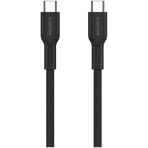 CANYON Kabel OnWire 60CL C-C 60W w oplocie 1m Czarny