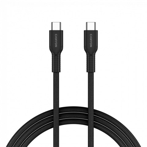 CANYON Kabel OnWire 60CL C-C 60W w oplocie 1m Czarny