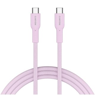 CANYON Kabel OnWire 60CL C-C 60W w oplocie 1m Różowy