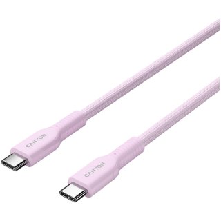 CANYON Kabel OnWire 60CL C-C 60W w oplocie 1m Różowy
