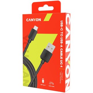 CANYON Kabel UC-1 USB do USB-C 5W 1 m Czarny