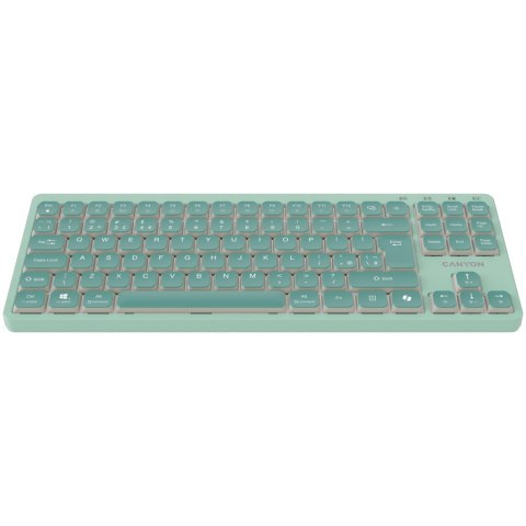 CANYON Keyboard OnType 10 Low Profile EN Wired Green