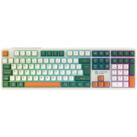 CANYON Klawiatura Gamingowa Shadder GKW-11 Mech RGB Bezprz. Biała