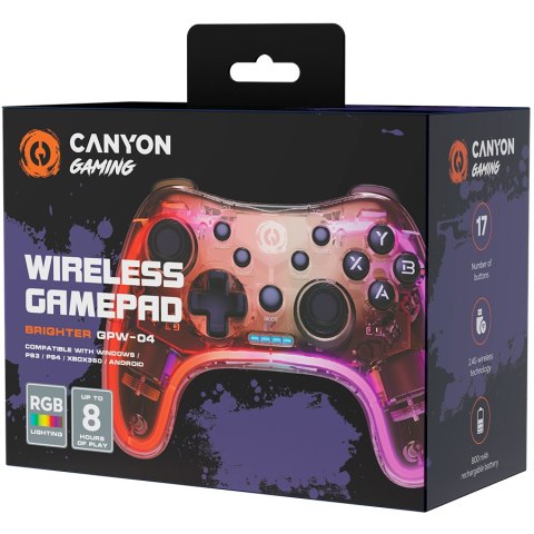 CANYON Kontroler bezprzewodowy Brighter GPW-04 Dongle Transparent