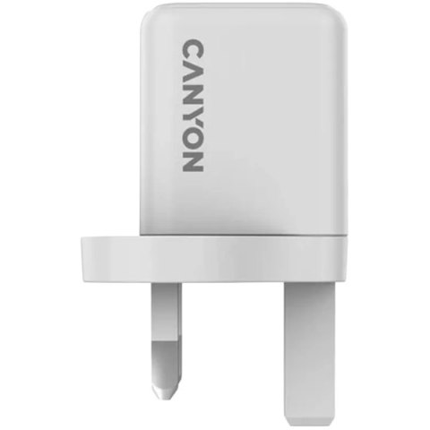 CANYON Ładowarka sieciowa CU20AC GaN 20W 1xPD 1xQC UK Biała
